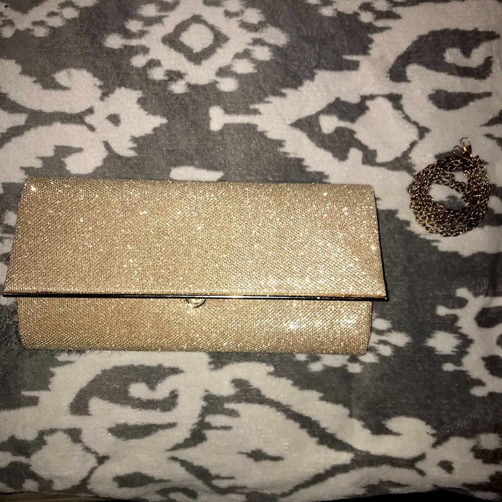 Gold clutch purse